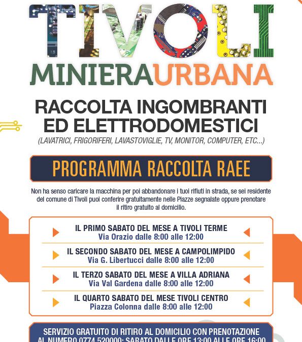 TIVOLI MINIERA URBANA Vince il Bando 5 EURO/TONNELLATA PREMIATA