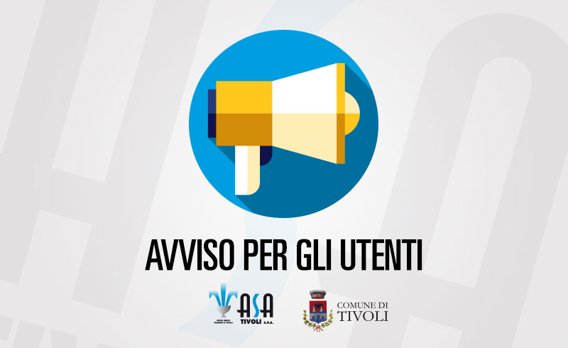 Avviso per gli utenti