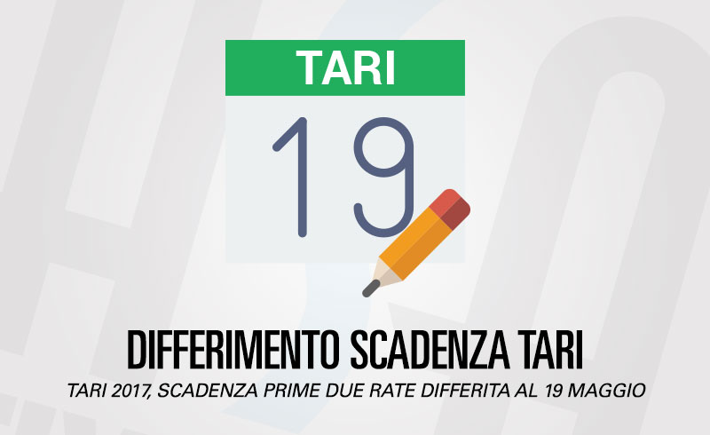 Differimento scadenza Tari 2017