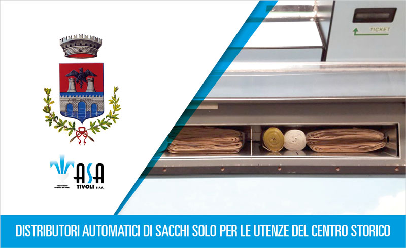Distributore sacchetti utenze domestiche centro storico