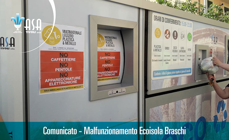 Comunicato – Malfunzionamento Ecoisola Braschi