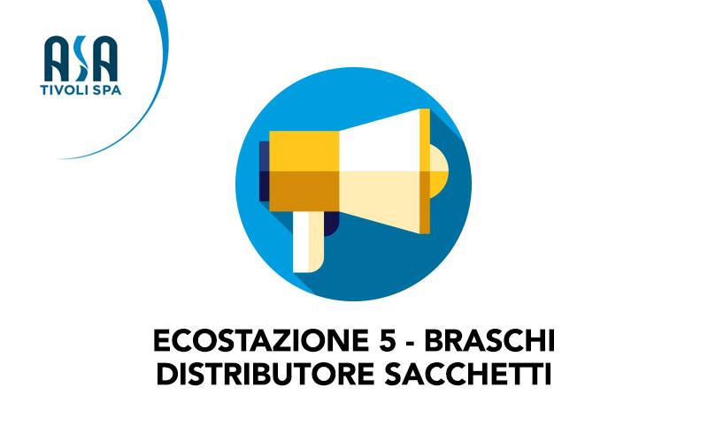 Ecostazione 5 Braschi. Avvio distributore sacchi