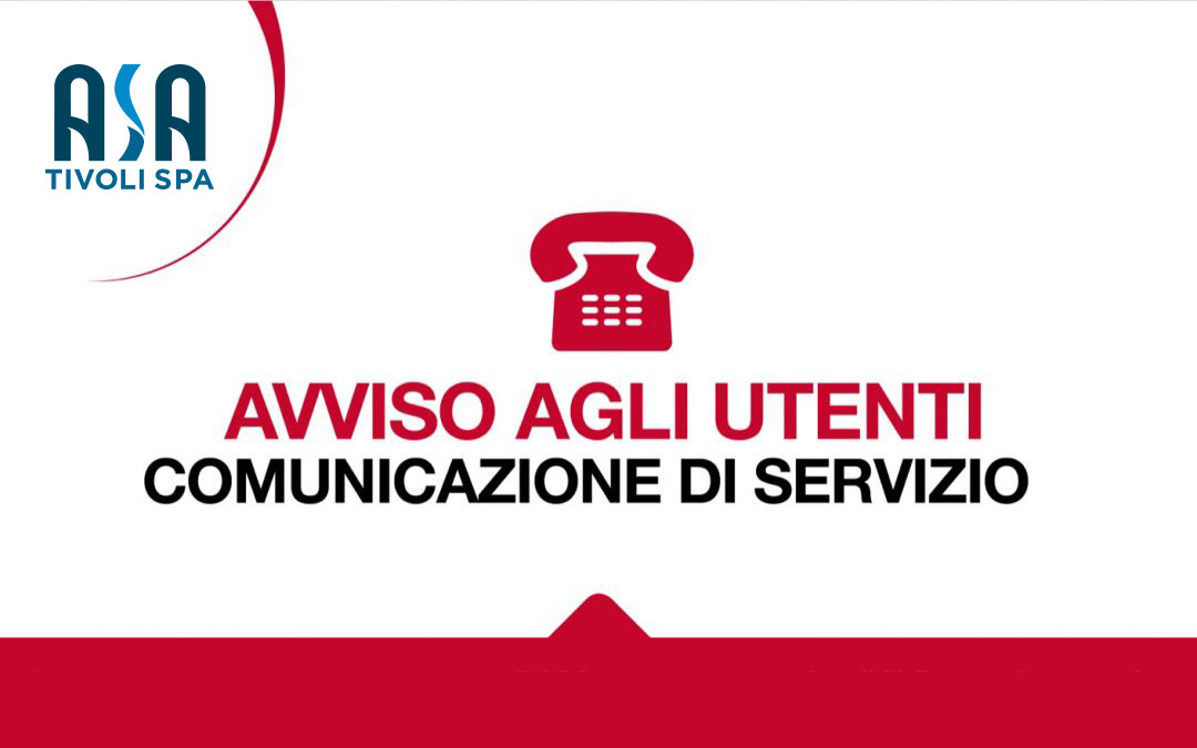 ASA – Comunicazione di servizio