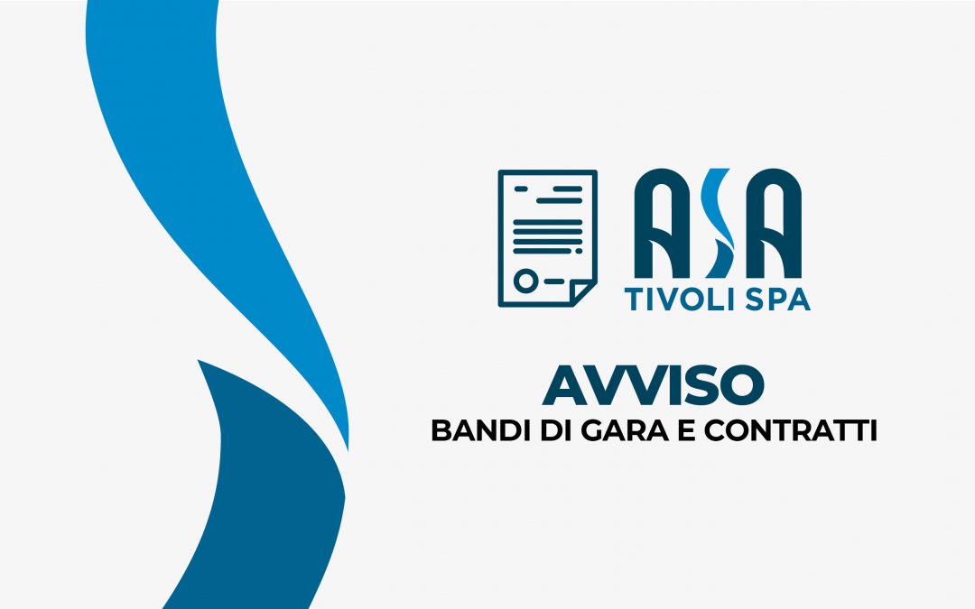 Avviso – Bandi di gara e contratti