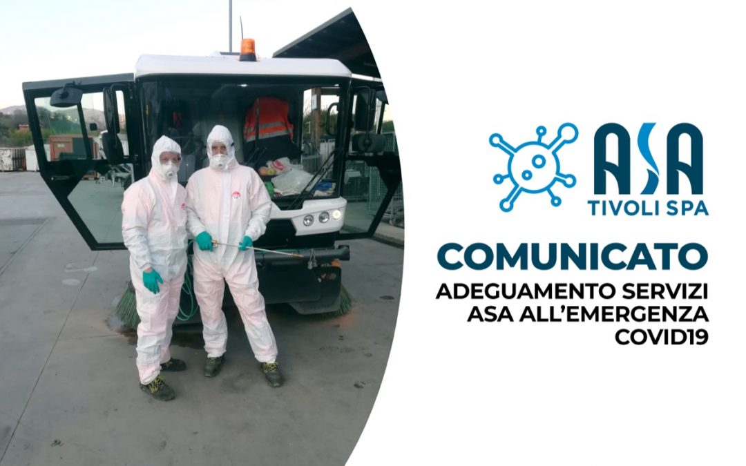 Comunicato – Adeguamento servizi ASA all’emergenza Covid19