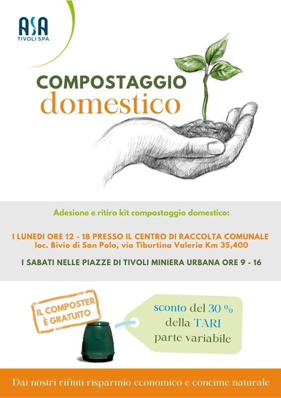 informazioni sull'iniziativa e modalità di adesione e ritiro kit compostaggio domestico