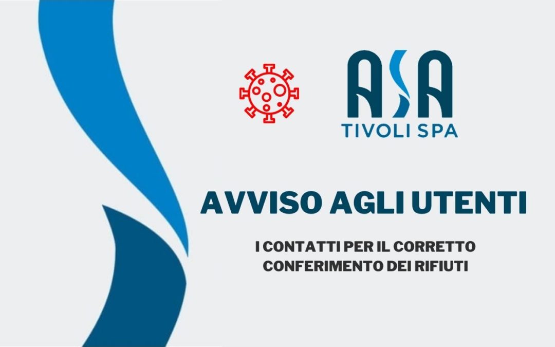 Avviso – Contatti per il corretto conferimento dei rifiuti