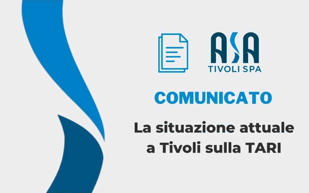 Situazione attuale a Tivoli sulla Tari 2021