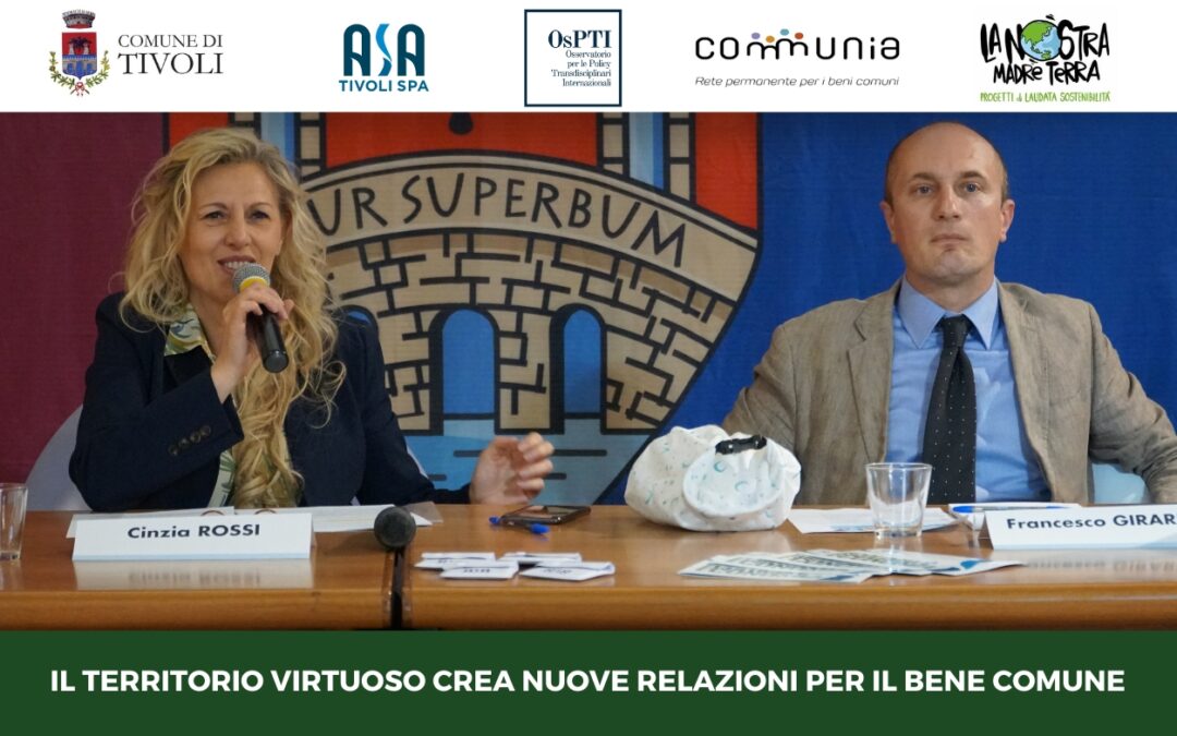 GRANDE SUCCESSO PER IL CONVEGNO “IL TERRITORIO VIRTUOSO CREA NUOVE RELAZIONI PER IL BENE COMUNE – Le Città ecologiche per Raccolta, Riciclo, Riduzione Rifiuti”