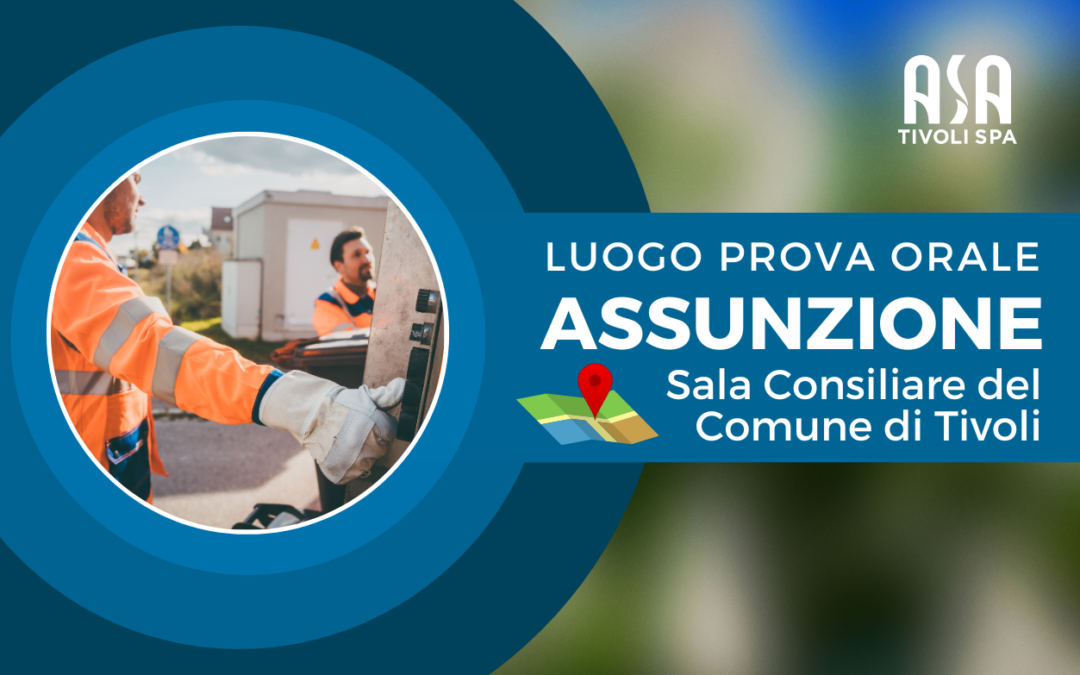 Luogo prova orale per avviso pubblico di selezione per l’assunzione di 13 operatori ecologici e 3 autisti